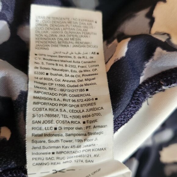 Old Navy Active Elevate Legging Womens Large Blue White Ink Spot Go Dry Pockets - Picture 12 of 16